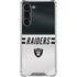 NFL Las Vegas Raiders White Striped Galaxy S23 Plus Clear Case