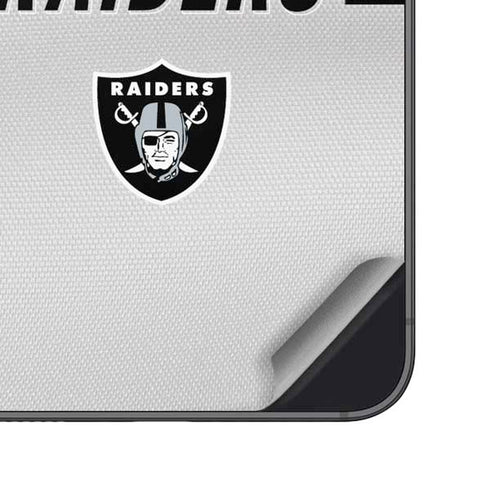 NFL Las Vegas Raiders White Striped Galaxy S23 Plus Skin