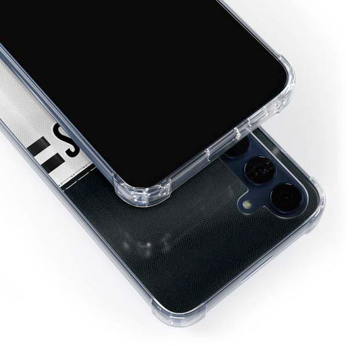 NFL Las Vegas Raiders White Striped Galaxy S24 Clear Case