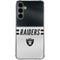 NFL Las Vegas Raiders White Striped Galaxy S24 Plus Clear Case