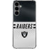 NFL Las Vegas Raiders White Striped Galaxy S24 Plus Clear Case