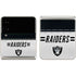 NFL Las Vegas Raiders White Striped Galaxy Z Flip3 5G Skin