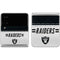 NFL Las Vegas Raiders White Striped Galaxy Z Flip4 5G Skin