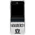 NFL Las Vegas Raiders White Striped Galaxy Z Flip5 5G Clear Case