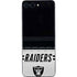 NFL Las Vegas Raiders White Striped Galaxy Z Flip5 5G Skin