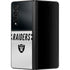 NFL Las Vegas Raiders White Striped Galaxy Z Fold3 5G Skin