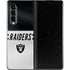 NFL Las Vegas Raiders White Striped Galaxy Z Fold3 5G Skin