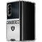 NFL Las Vegas Raiders White Striped Galaxy Z Fold4 5G Clear Case