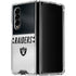 NFL Las Vegas Raiders White Striped Galaxy Z Fold4 5G Clear Case