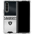 NFL Las Vegas Raiders White Striped Galaxy Z Fold4 5G Clear Case