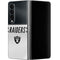 NFL Las Vegas Raiders White Striped Galaxy Z Fold4 5G Skin