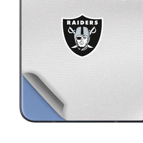 NFL Las Vegas Raiders White Striped Galaxy Z Fold5 5G Skin