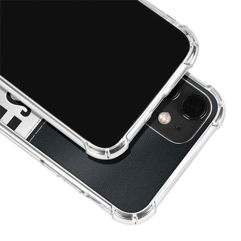 NFL Las Vegas Raiders White Striped iPhone 12 Mini Clear Case
