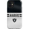 NFL Las Vegas Raiders White Striped iPhone 12 Mini Impact Case
