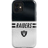 NFL Las Vegas Raiders White Striped iPhone 12 Mini Impact Case