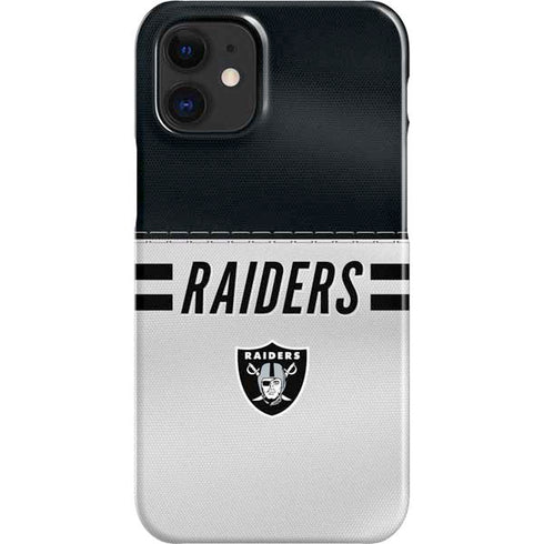 NFL Las Vegas Raiders White Striped iPhone 12 Mini Lite Case