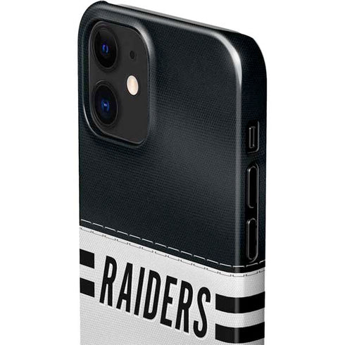 NFL Las Vegas Raiders White Striped iPhone 12 Mini Lite Case