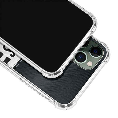 NFL Las Vegas Raiders White Striped iPhone 12 Pro Clear Case