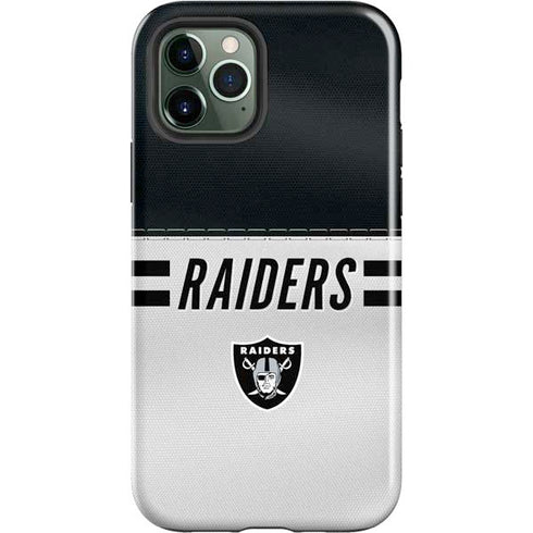 NFL Las Vegas Raiders White Striped iPhone 12 Pro Impact Case
