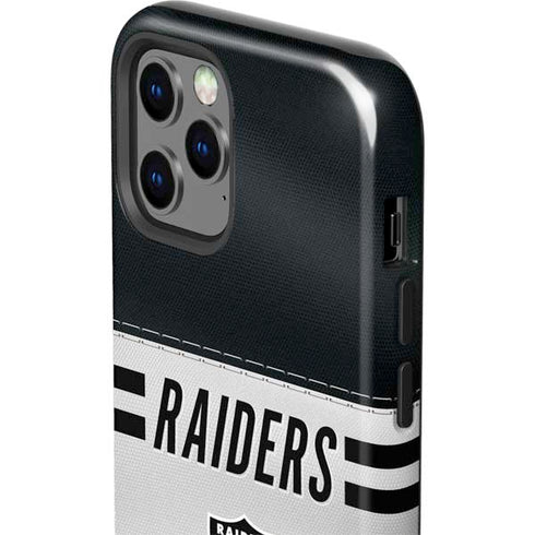 NFL Las Vegas Raiders White Striped iPhone 12 Pro Impact Case