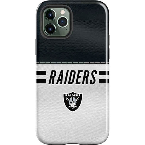 NFL Las Vegas Raiders White Striped iPhone 12 Pro Max Impact Case