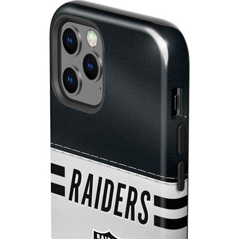 NFL Las Vegas Raiders White Striped iPhone 12 Pro Max Impact Case