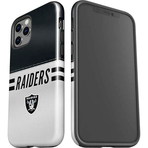 NFL Las Vegas Raiders White Striped iPhone 12 Pro Max Impact Case