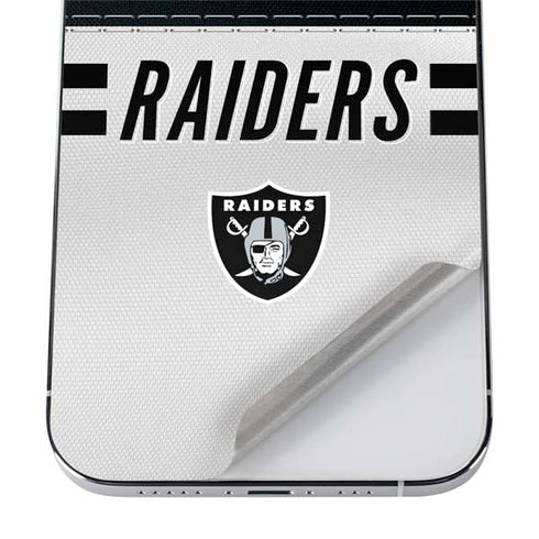 NFL Las Vegas Raiders White Striped iPhone 12 Pro Max Skin