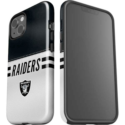NFL Las Vegas Raiders White Striped iPhone 13 Impact Case