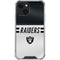 NFL Las Vegas Raiders White Striped iPhone 13 Mini Clear Case