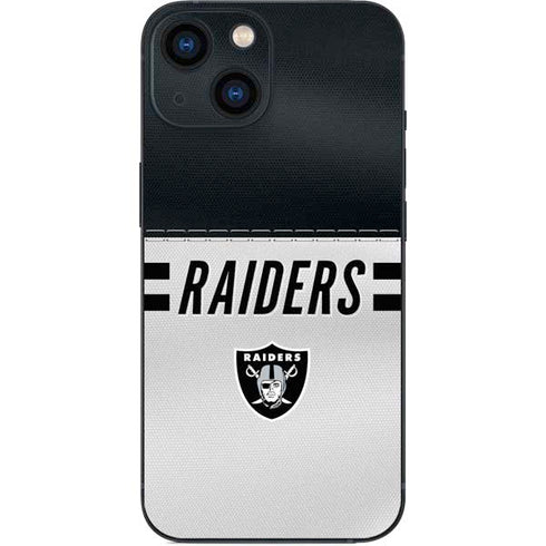 NFL Las Vegas Raiders White Striped iPhone 13 Mini Skin