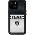 NFL Las Vegas Raiders White Striped iPhone 13 Mini Waterproof Case