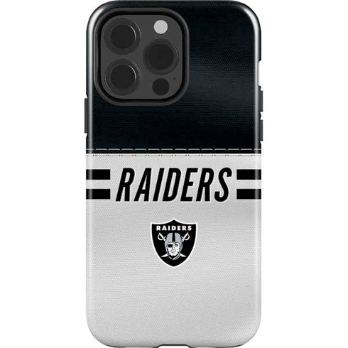 NFL Las Vegas Raiders White Striped iPhone 13 Pro Impact Case