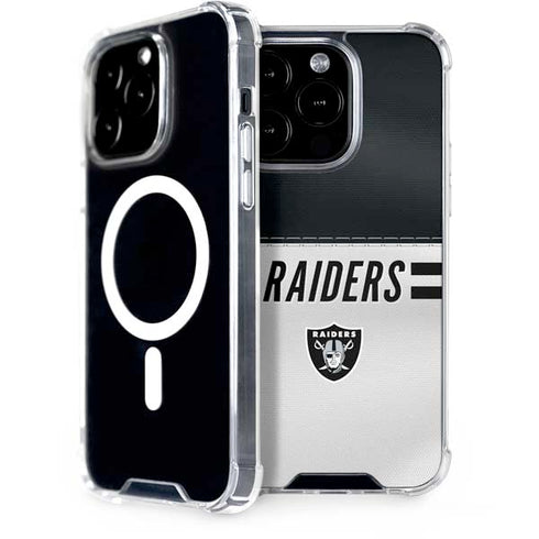 NFL Las Vegas Raiders White Striped iPhone 13 Pro MagSafe Case
