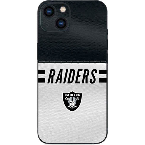 NFL Las Vegas Raiders White Striped iPhone 13 Skin