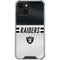 NFL Las Vegas Raiders White Striped iPhone 14 Clear Case