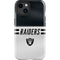 NFL Las Vegas Raiders White Striped iPhone 15 Plus Impact Case
