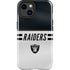 NFL Las Vegas Raiders White Striped iPhone 15 Plus Impact Case