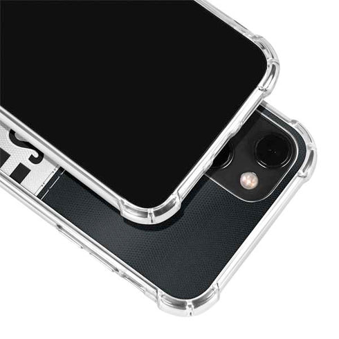 NFL Las Vegas Raiders White Striped iPhone 15 Plus Clear Case