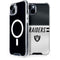 NFL Las Vegas Raiders White Striped iPhone 15 Plus MagSafe Case