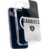 NFL Las Vegas Raiders White Striped iPhone 15 Plus MagSafe Case