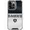 NFL Las Vegas Raiders White Striped iPhone 15 Pro Clear Case