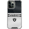 NFL Las Vegas Raiders White Striped iPhone 15 Pro Max Clear Case