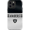 NFL Las Vegas Raiders White Striped iPhone 14 Pro Max Impact Case
