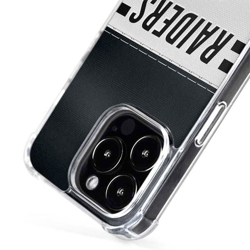 NFL Las Vegas Raiders White Striped iPhone 15 Pro Max MagSafe Case