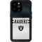 NFL Las Vegas Raiders White Striped iPhone 14 Pro Max Waterproof Case