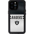 NFL Las Vegas Raiders White Striped iPhone 14 Pro Max Waterproof Case