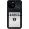 NFL Las Vegas Raiders White Striped iPhone 15 Waterproof Case