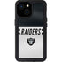 NFL Las Vegas Raiders White Striped iPhone 15 Waterproof Case
