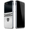 NFL Las Vegas Raiders White Striped iPhone SE (2nd & 3rd Gen) Clear Case